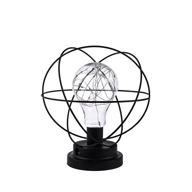 Industrielle Akku-Bedseitenlampe mit bunten Perlen | Karnz