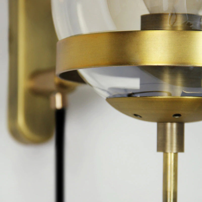 Chic Design Wand Nachttischlampe Wandleuchte mit Glasballschirm | Karnz