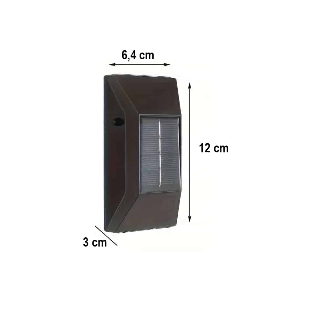 LED-Solarzellen-Wandleuchte (Up-Downlight), 2 Stk. Schwarz | Karnz