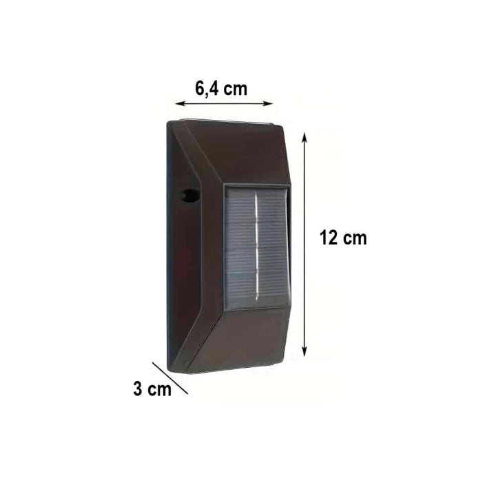 LED-Solarzellen-Wandleuchte (Up-Downlight), 2 Stk. Schwarz | Karnz