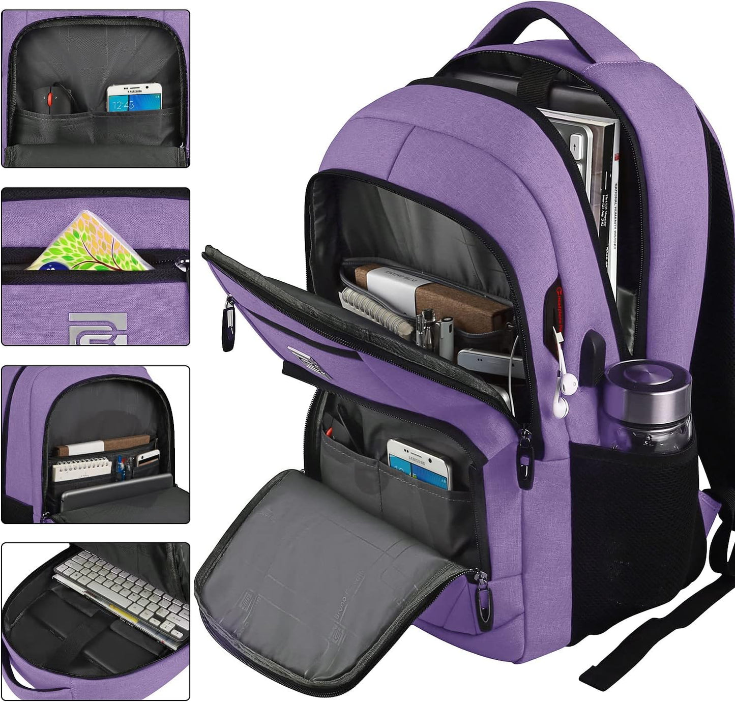 Slim Anti-Diebstahl Laptop Rucksack mit USB-Ladeanschluss | Karnz