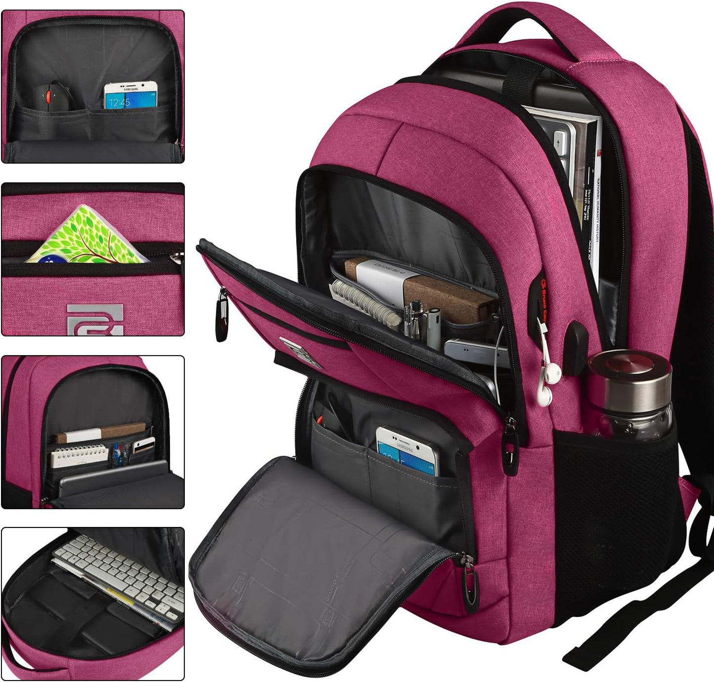 Slim Anti-Diebstahl Laptop Rucksack mit USB-Ladeanschluss | Karnz