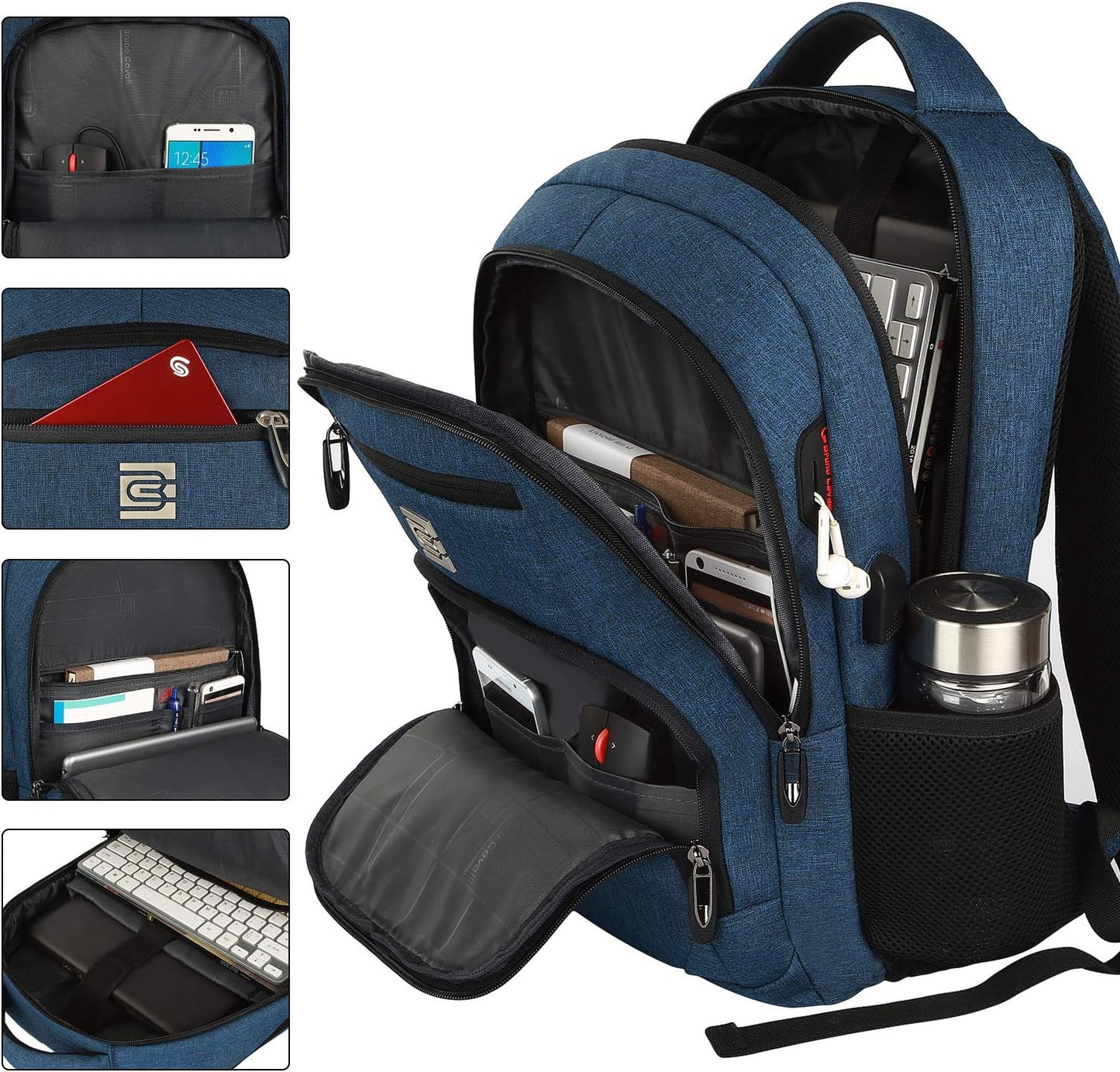 Slim Anti-Diebstahl Laptop Rucksack mit USB-Ladeanschluss | Karnz