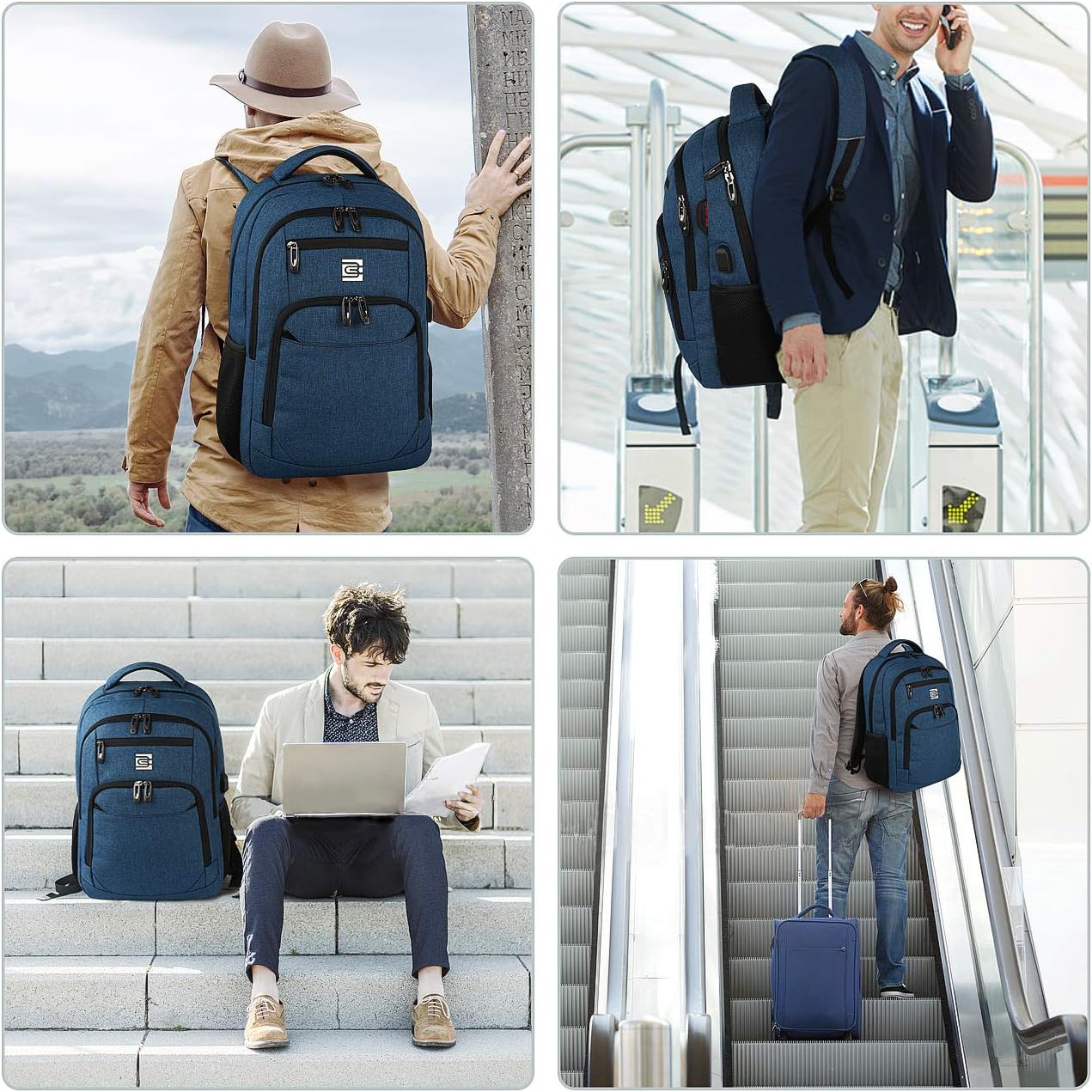 Slim Anti-Diebstahl Laptop Rucksack mit USB-Ladeanschluss | Karnz