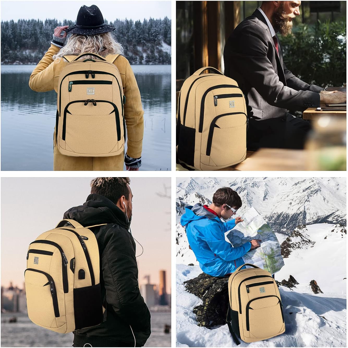 Slim Anti-Diebstahl Laptop Rucksack mit USB-Ladeanschluss | Karnz