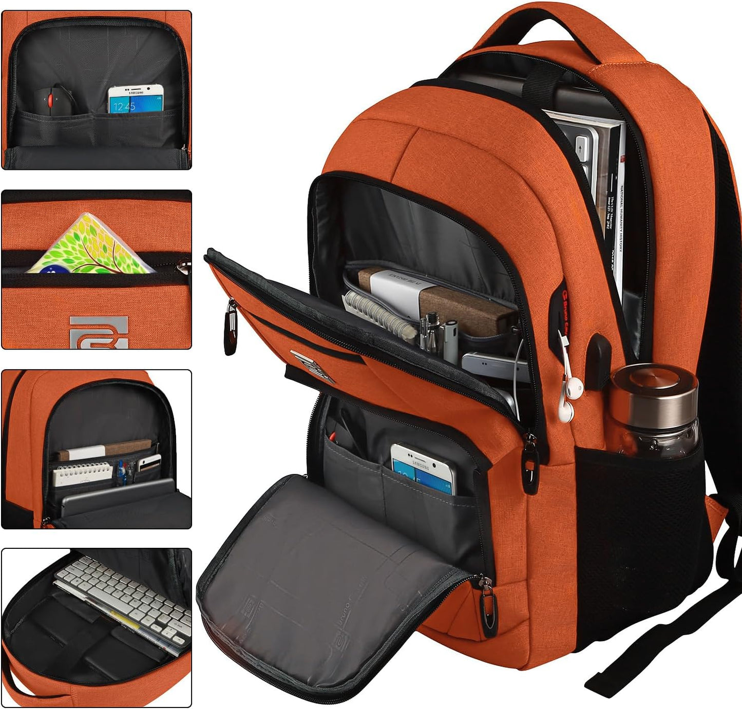 Slim Anti-Diebstahl Laptop Rucksack mit USB-Ladeanschluss | Karnz