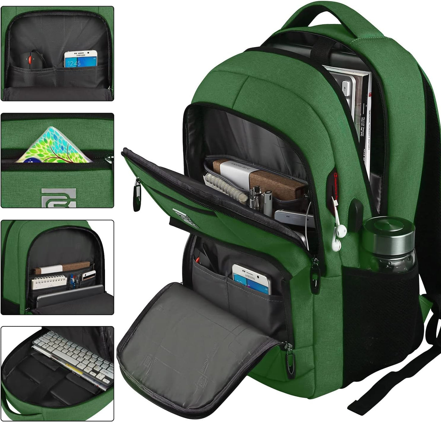 Slim Anti-Diebstahl Laptop Rucksack mit USB-Ladeanschluss | Karnz
