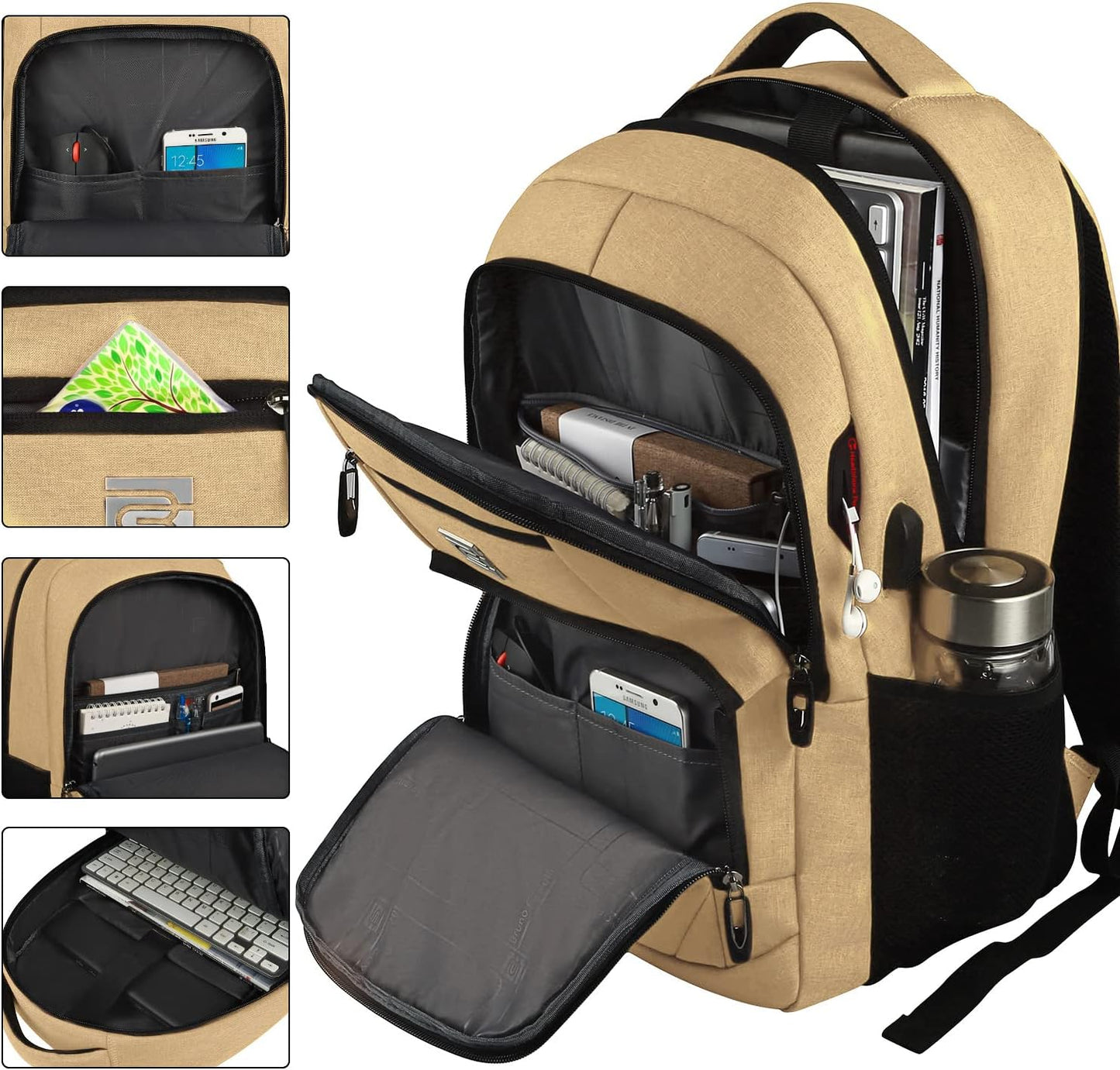 Slim Anti-Diebstahl Laptop Rucksack mit USB-Ladeanschluss | Karnz