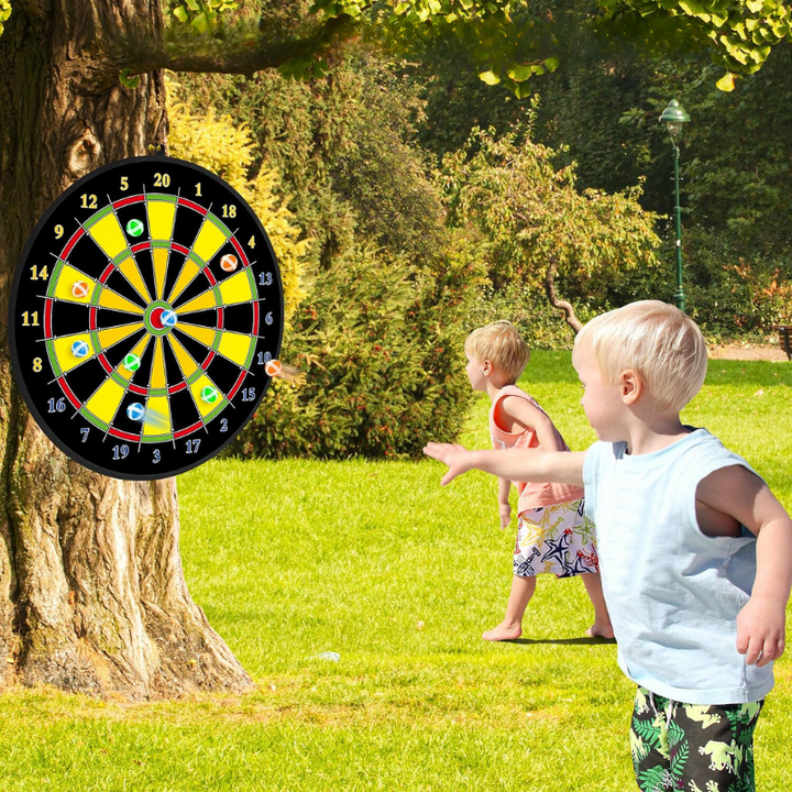 Große Dartscheibe für Kinder mit Klebebällen und Darts – PlayTarget