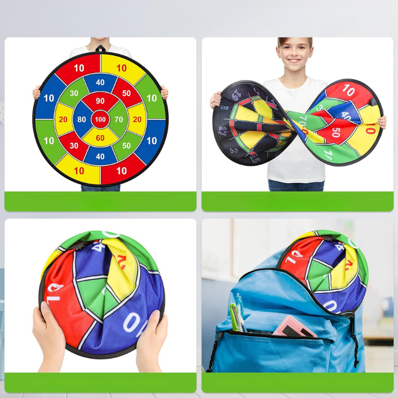 Große Dartscheibe für Kinder mit Klebebällen und Darts – PlayTarget