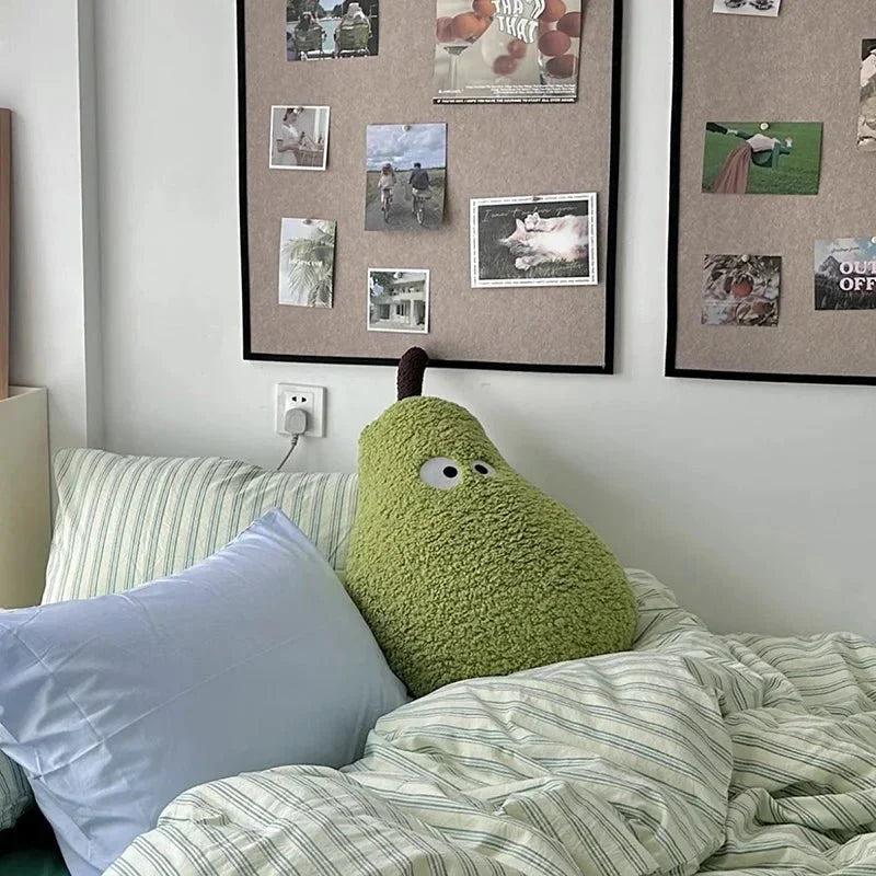 Großes Plüsch-Birnen-Sofa-Kissen für gemütliche Schlafzimmerdekoration | Karnz