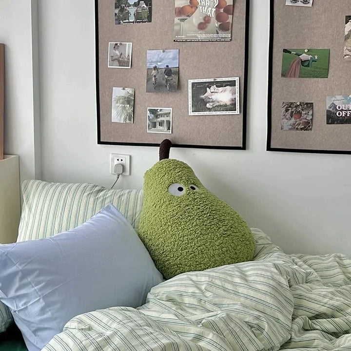 Großes Plüsch-Birnen-Sofa-Kissen für gemütliche Schlafzimmerdekoration | Karnz