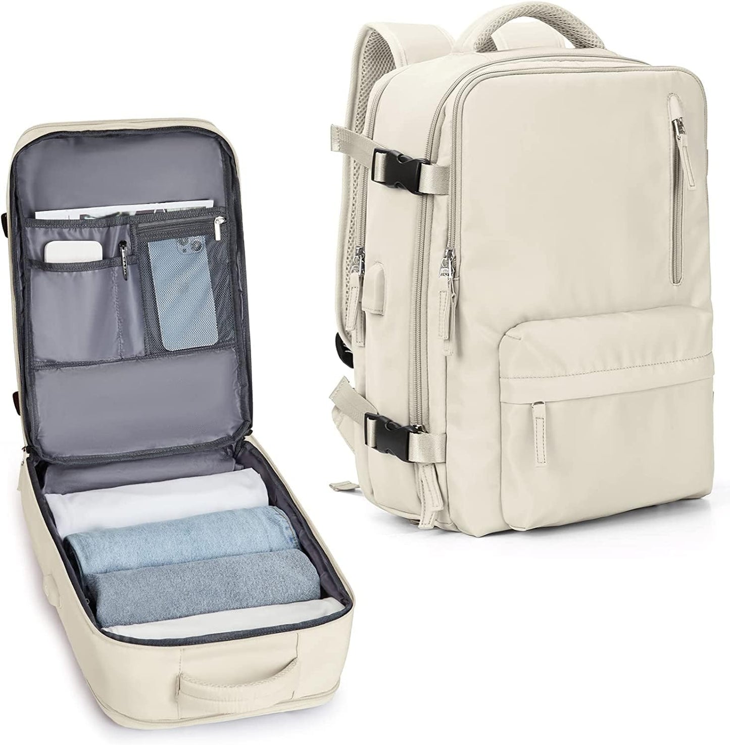 Wasserfester Reise-Rucksack mit Schuhfach & USB-Anschluss – 14" Laptop geeignet | Karnz