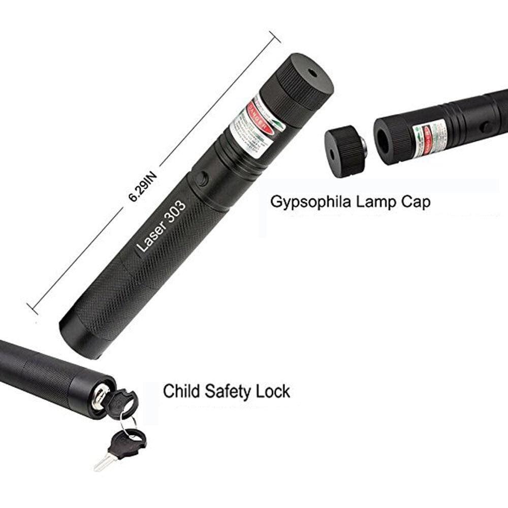 Hochleistungs-Laserpointer 303 | Starker grüner Strahl für große Entfernungen