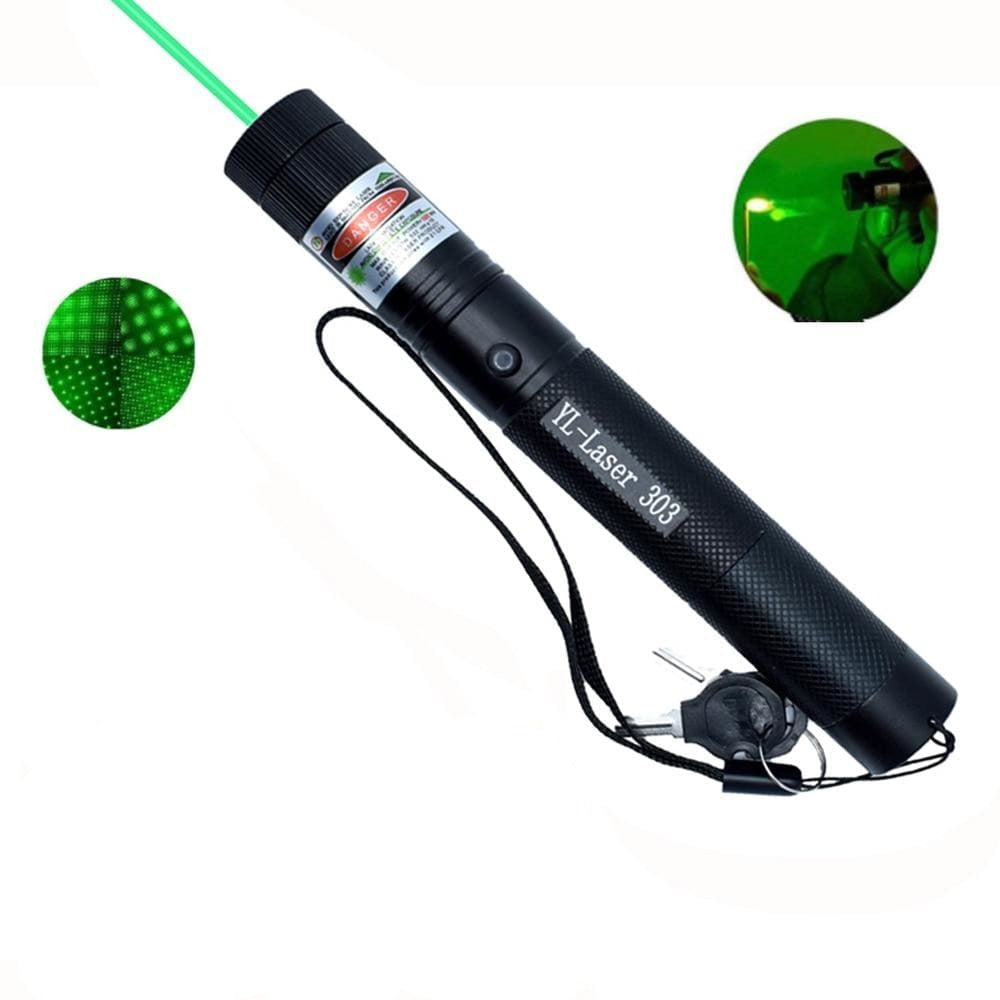 Hochleistungs-Laserpointer 303 | Leistungsstarker grüner Strahl für lange Distanzen | Karnz