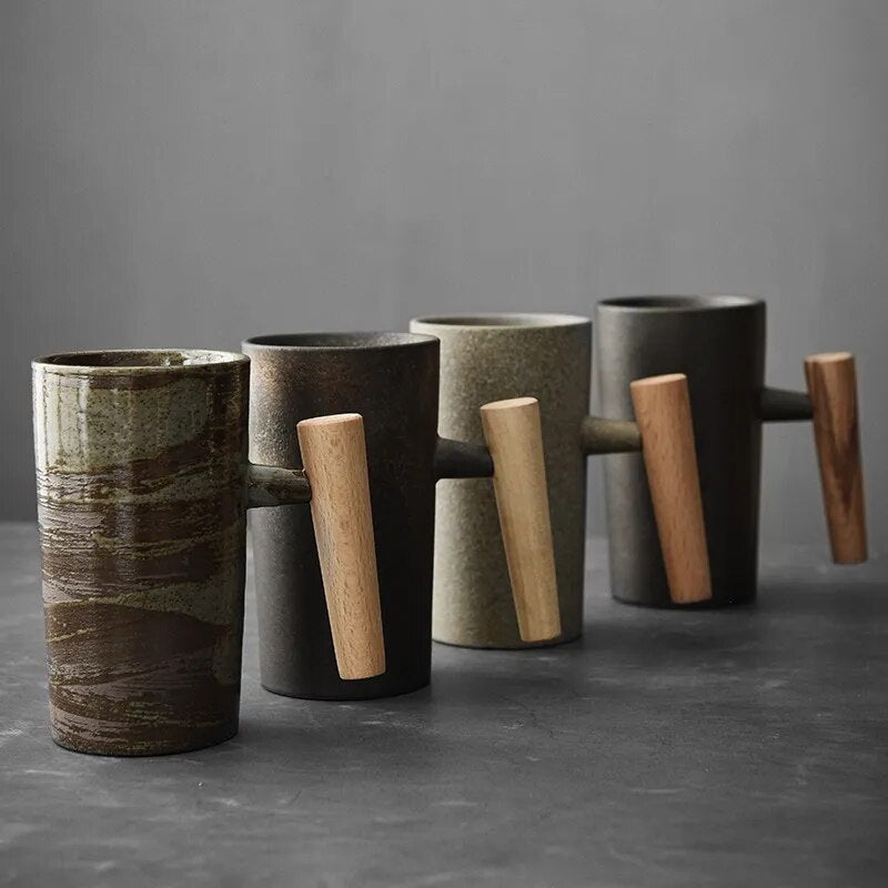 LATTECRAFT – Nordic Earth Latte Cups, handgefertigte Keramik-Kaffeebecher mit ergonomischem Griff