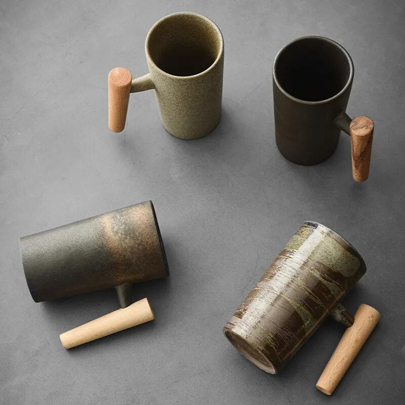 LATTECRAFT – Nordic Earth Latte Cups, handgefertigte Keramik-Kaffeebecher mit ergonomischem Griff