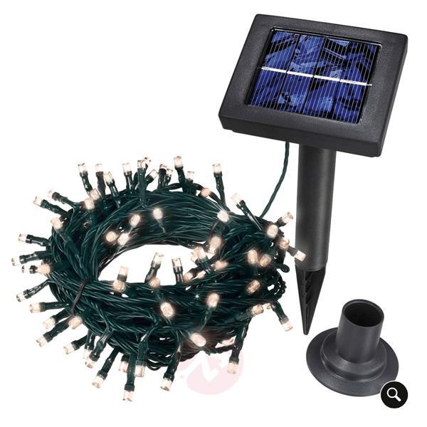 LED-Lichterkette Solarzellenbetrieben mit 100 LED (mehrere Farben) - 9 Meter | Karnz