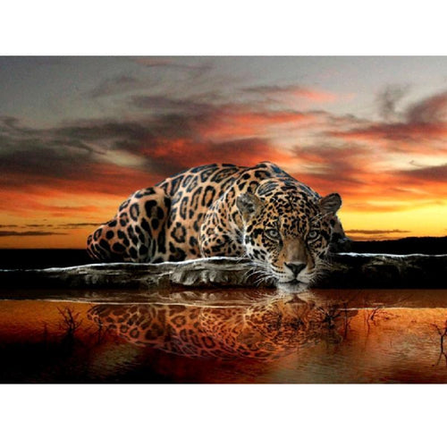 Leopard Reflection - GemPaint Kit | Karnz