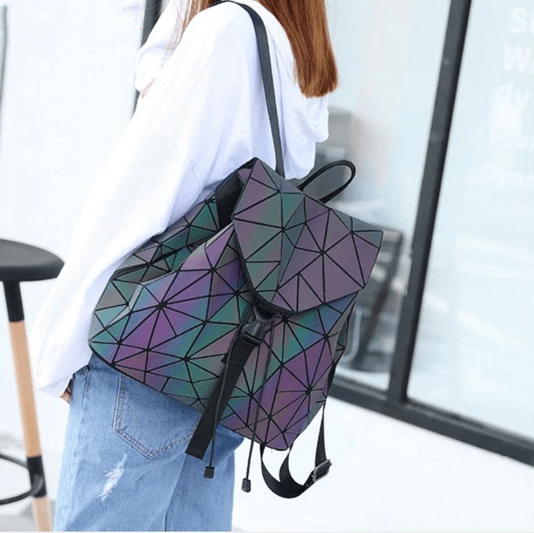 Reflektierender Farbwechselnder Geometrischer Rucksack für Frauen | Karnz
