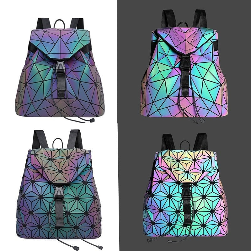 Reflektierender Farbwechselnder Geometrischer Rucksack für Frauen | Karnz