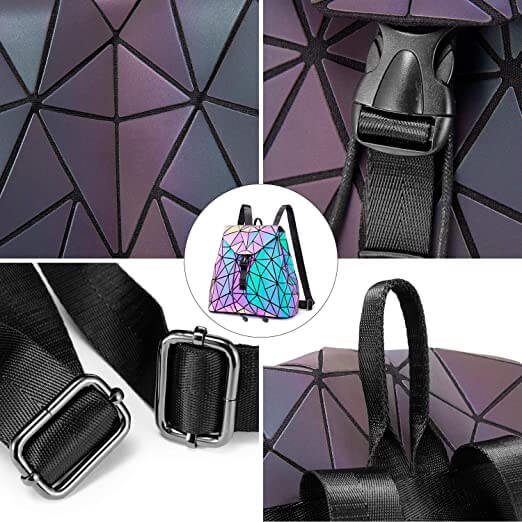Reflektierender Farbwechselnder Geometrischer Rucksack für Frauen | Karnz