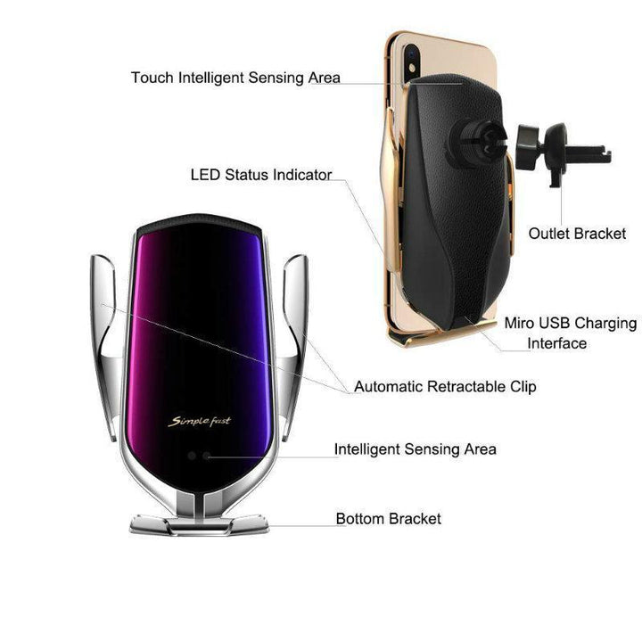 Smart Wireless Automatic Sensor Auto Telefon Halter Ladegerät | Karnz