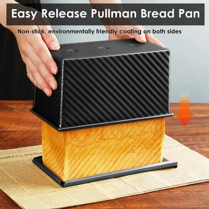 Lange Pullman-Brotform mit Deckel Antihaft Edelstahl Brotform | Karnz