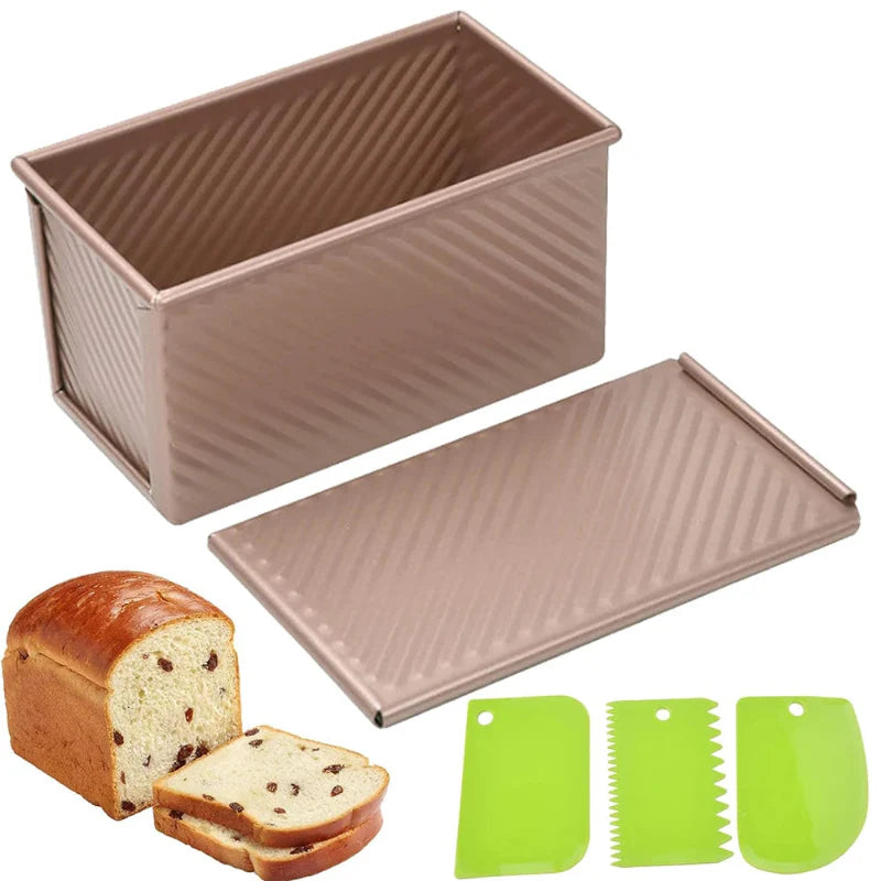 Lange Pullman-Brotform mit Deckel Antihaft Edelstahl Brotform | Karnz