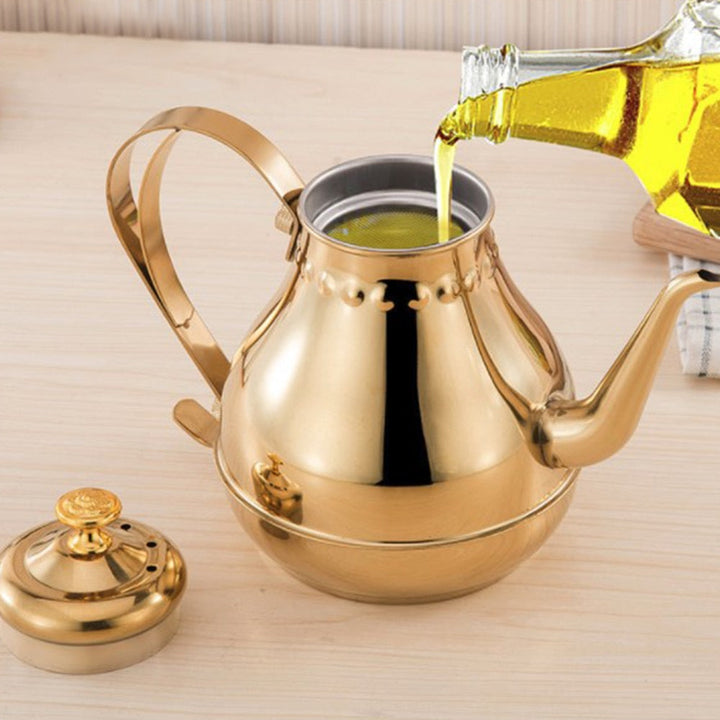 Langer Edelstahl Mundtopf Kessel mit Milchfilter-Infuser Oolong Teekanne | Karnz