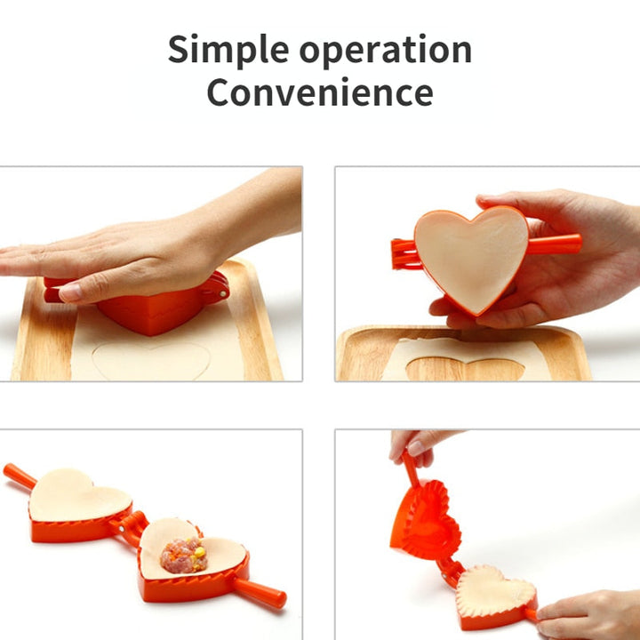 Love Shape Dumpling Mold Plastic Mold Large Kitchen Accessories | Karnz