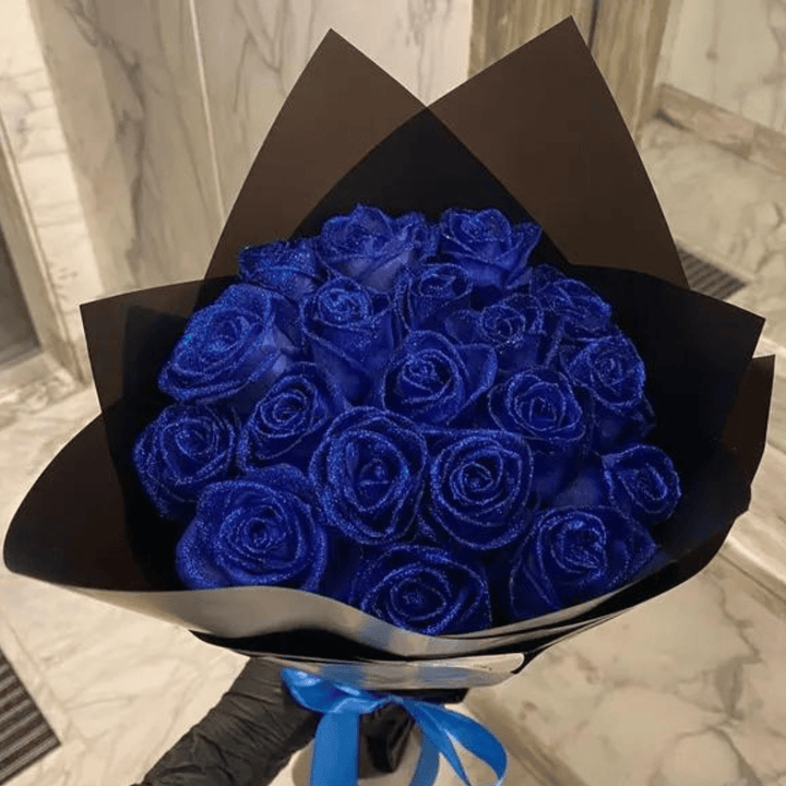 Fleurion Forever Bloom Rose | Echte, konservierte Glitzerrose für romantische Geschenke und als Dekoration