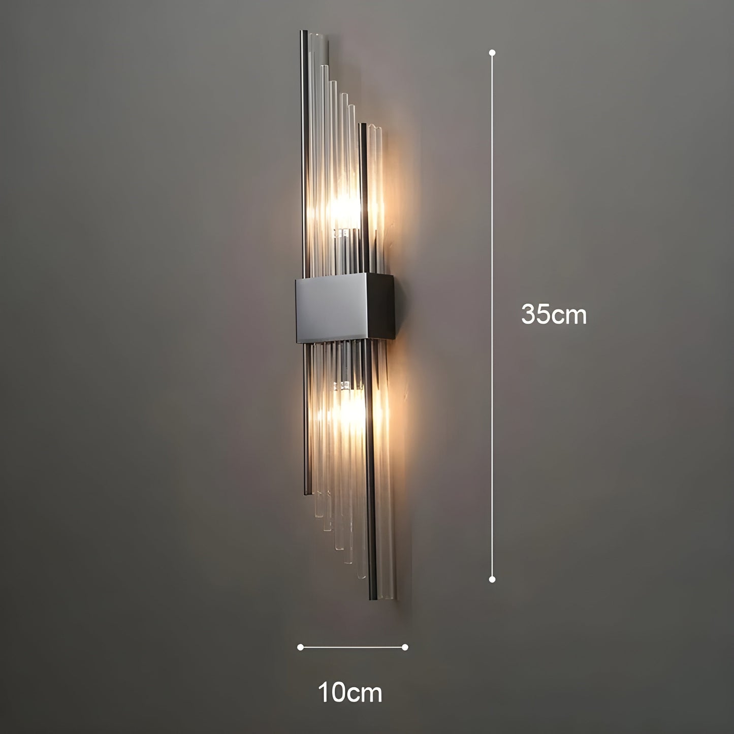 Wandleuchte mit Kristalleffekt – Elegantes Design mit goldenen Akzenten