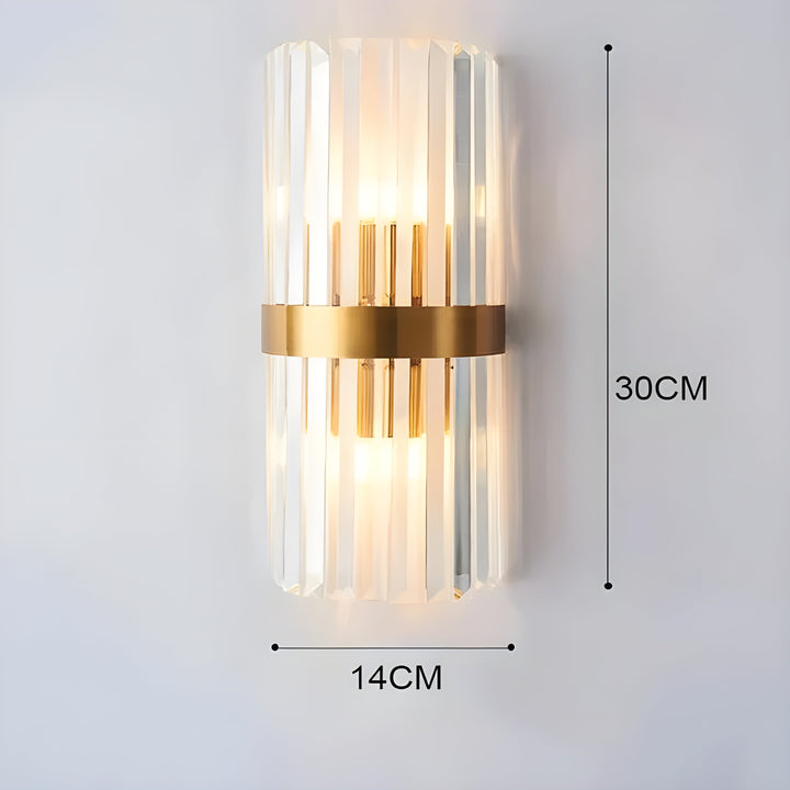 Wandleuchte mit Kristalleffekt – Elegantes Design mit goldenem Akzent | Karnz