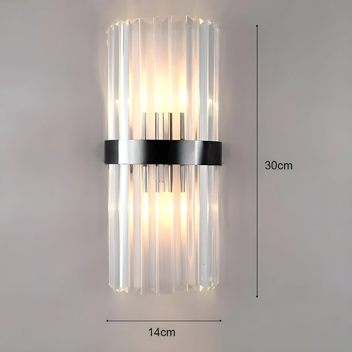 Wandleuchte mit Kristalleffekt – Elegantes Design mit goldenem Akzent | Karnz