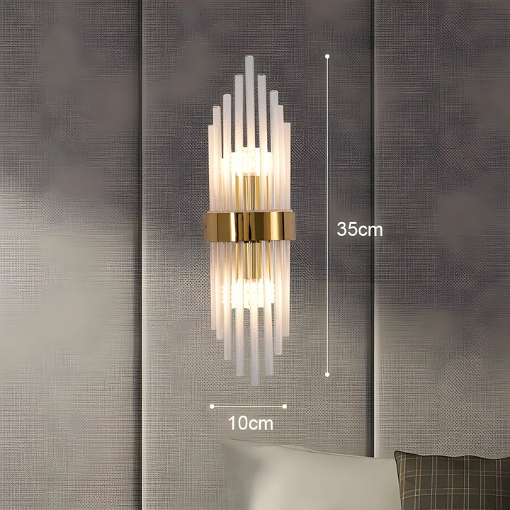 Wandleuchte mit Kristalleffekt – Elegantes Design mit goldenem Akzent | Karnz