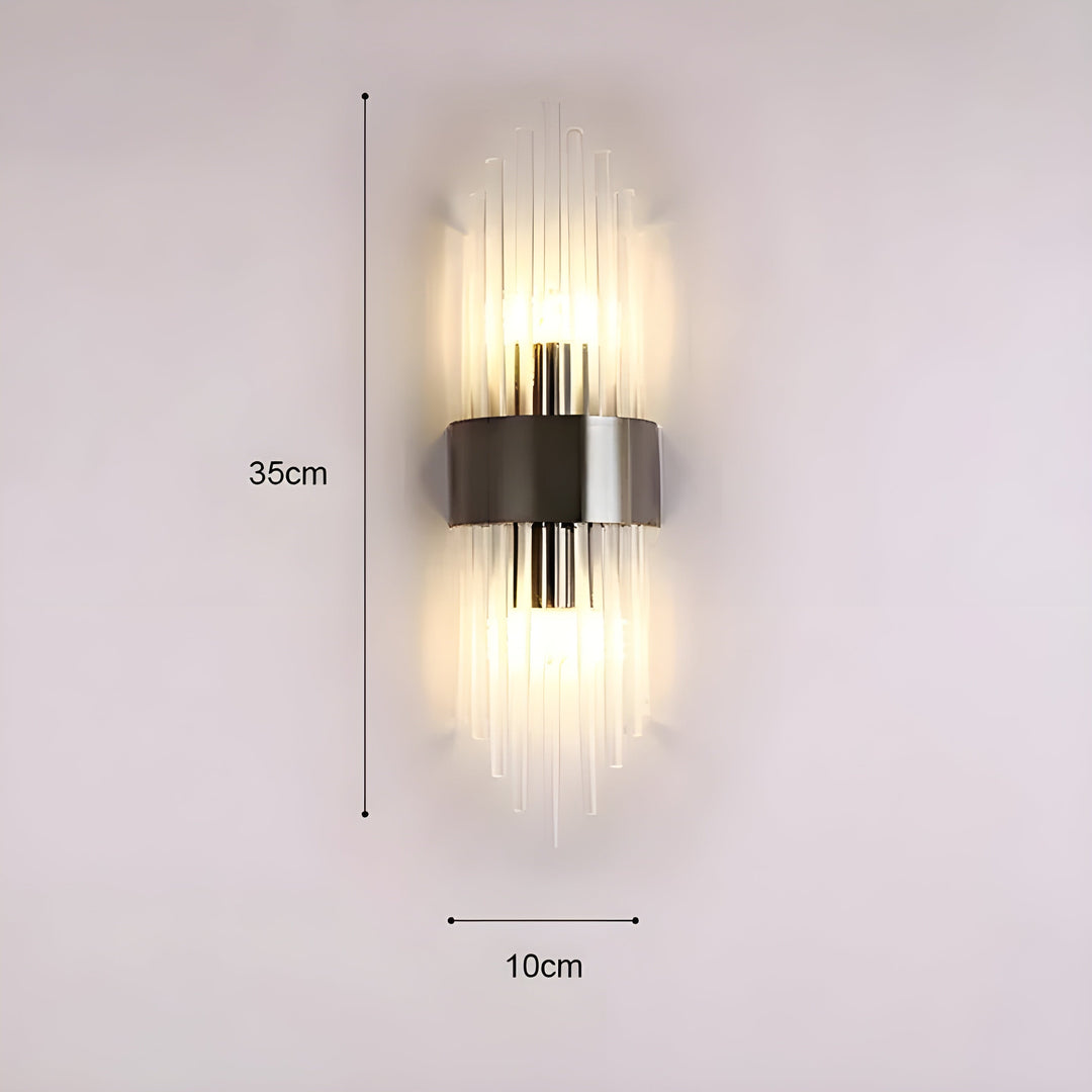 Wandleuchte mit Kristalleffekt – Elegantes Design mit goldenem Akzent | Karnz