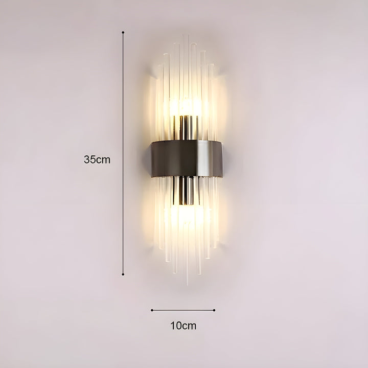 Wandleuchte mit Kristalleffekt – Elegantes Design mit goldenem Akzent | Karnz