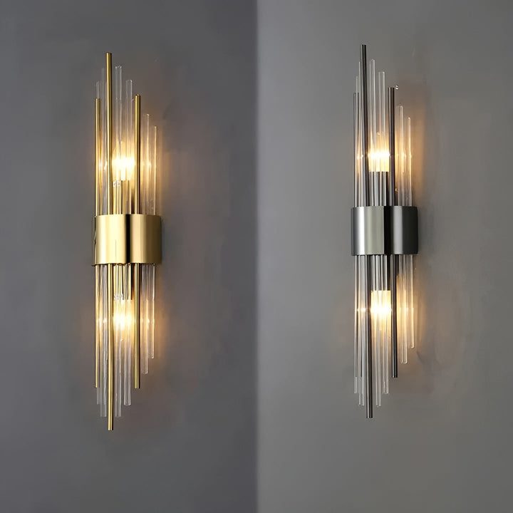 Wandleuchte mit Kristalleffekt – Elegantes Design mit goldenem Akzent | Karnz