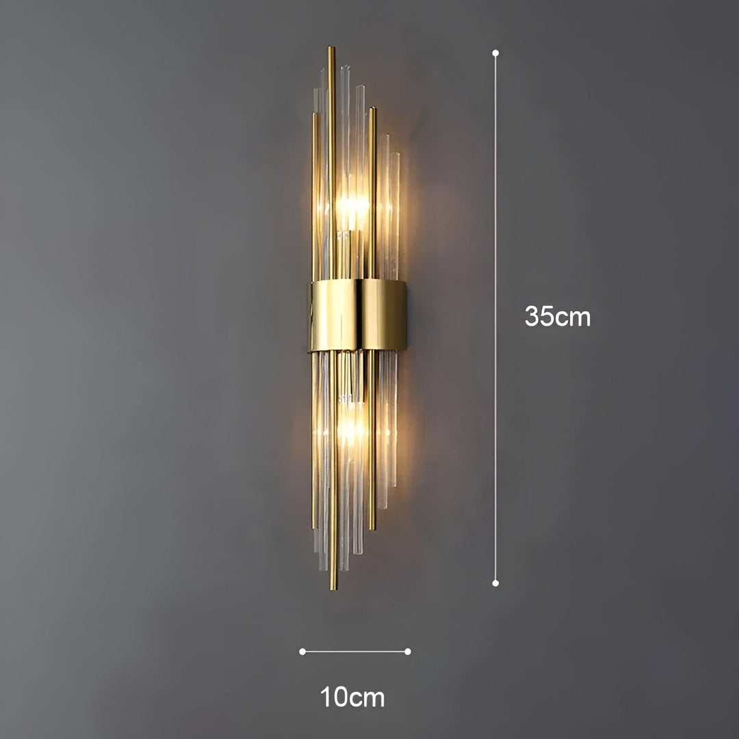 Wandleuchte mit Kristalleffekt – Elegantes Design mit goldenem Akzent | Karnz