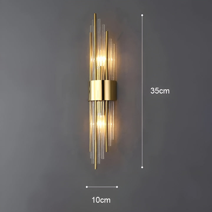 Wandleuchte mit Kristalleffekt – Elegantes Design mit goldenem Akzent | Karnz
