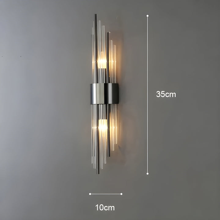 Wandleuchte mit Kristalleffekt – Elegantes Design mit goldenem Akzent | Karnz