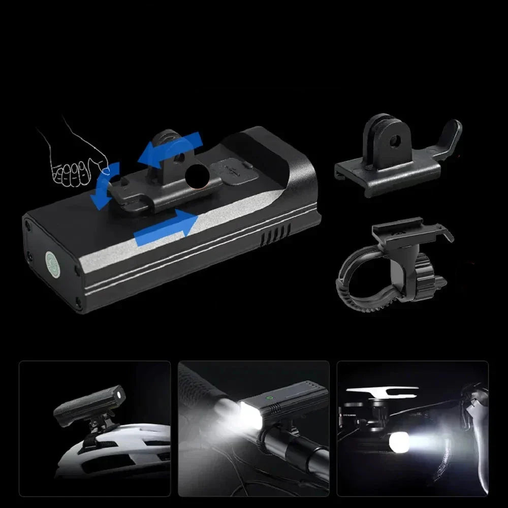 ROADGLOW X – 5000 Lumen Fahrradlampe mit 12 LEDs und wiederaufladbarem USB-C-Akku