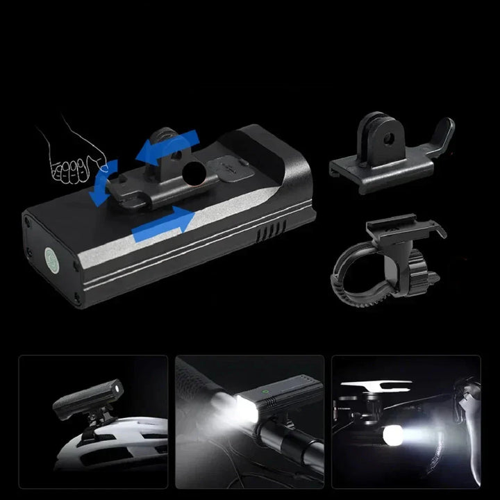 ROADGLOW X – 5000 Lumen Fahrradlampe mit 12 LEDs und wiederaufladbarem USB-C-Akku