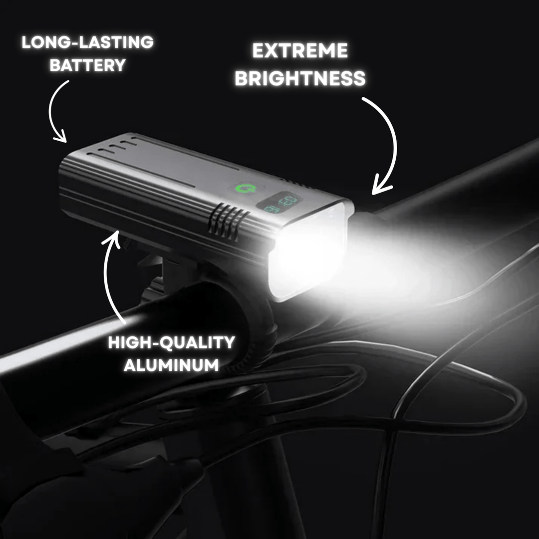 ROADGLOW X – 5000 Lumen Fahrradlampe mit 12 LEDs und wiederaufladbarem USB-C-Akku