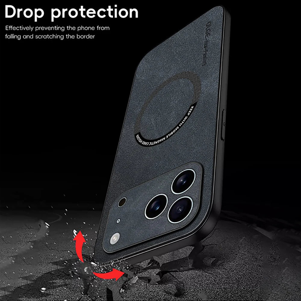 LUXEGUARD – Premium-Handyhülle aus Leder mit MagSafe für iPhone