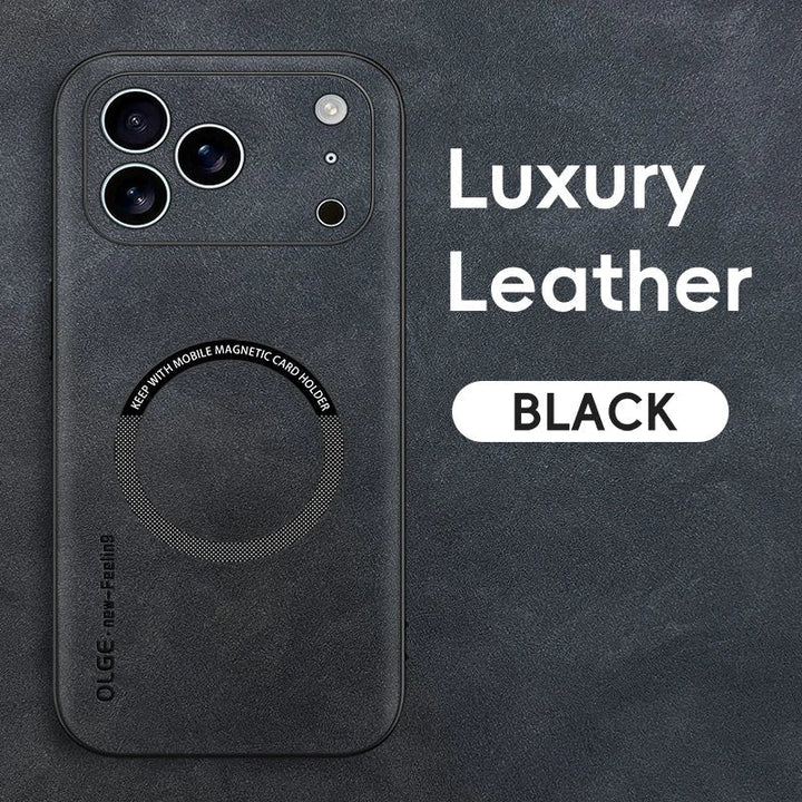 LUXEGUARD – Premium-Handyhülle aus Leder mit MagSafe für iPhone