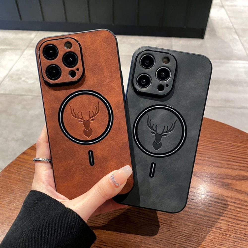 Magnetische Schutzhülle aus Leder fürs Handy