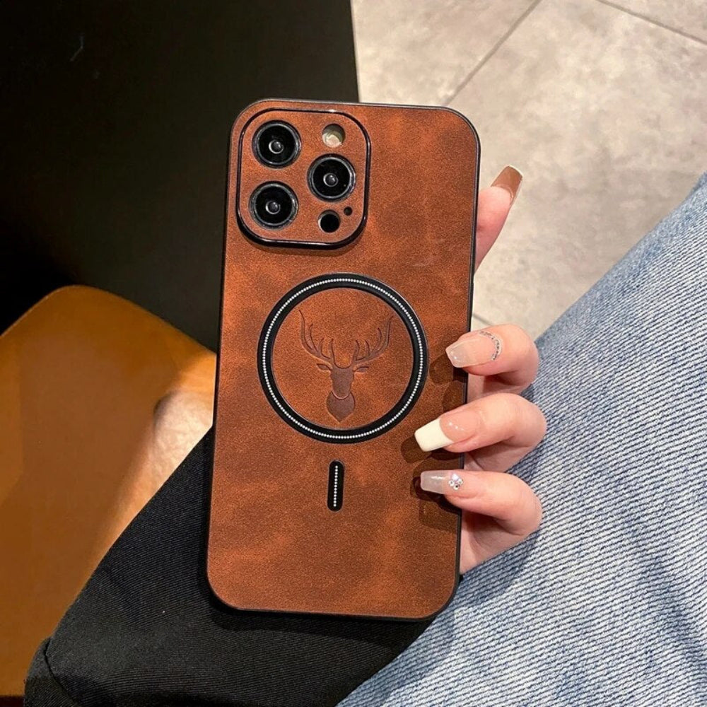 Magnetische Schutzhülle aus Leder fürs Handy