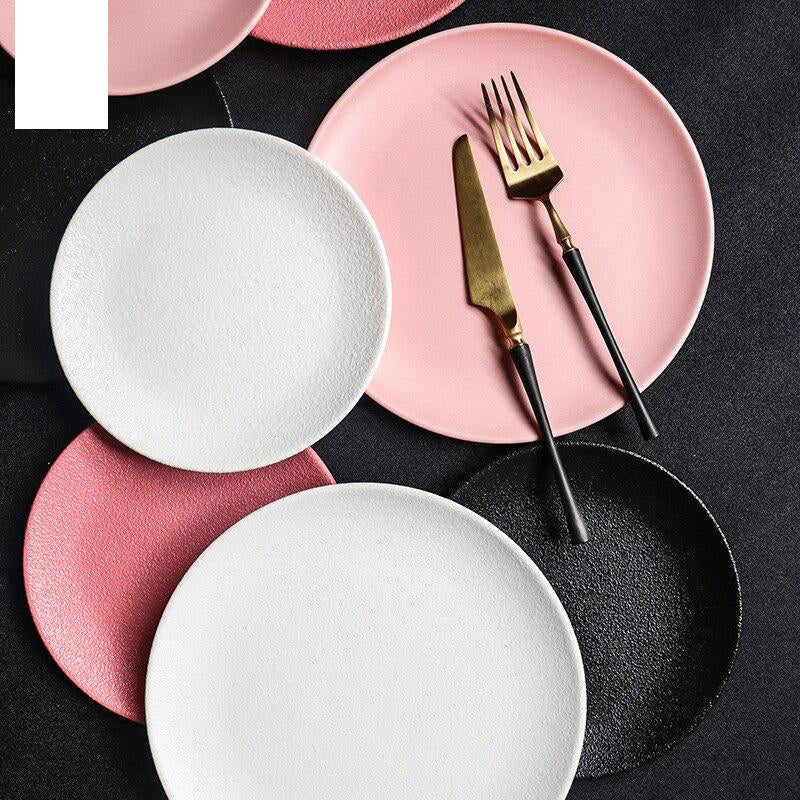 Macaron Steak Teller Pink Keramik Westliche Teller Kreative Dessert Teller | Karnz